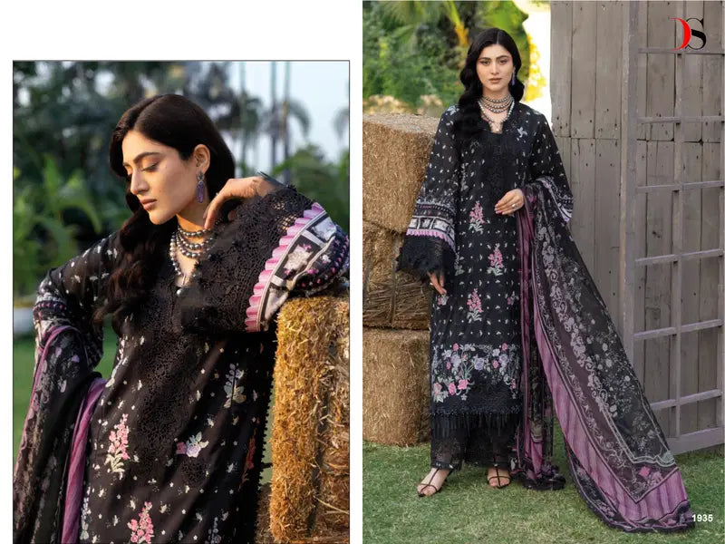 Deepsy Elaf Chikankari Chiffon Dupatta Self Embroidered Salwar Kameez Collection