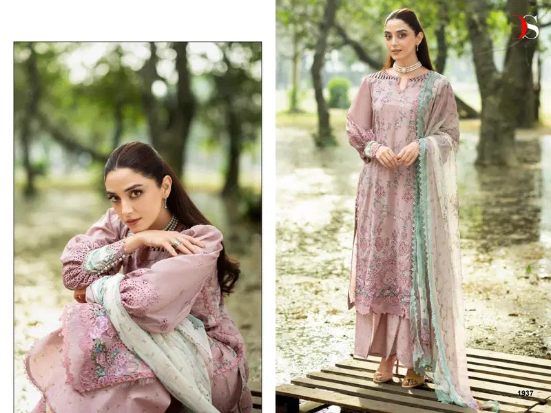 Deepsy Elaf Chikankari Chiffon Dupatta Self Embroidered Salwar Kameez Collection