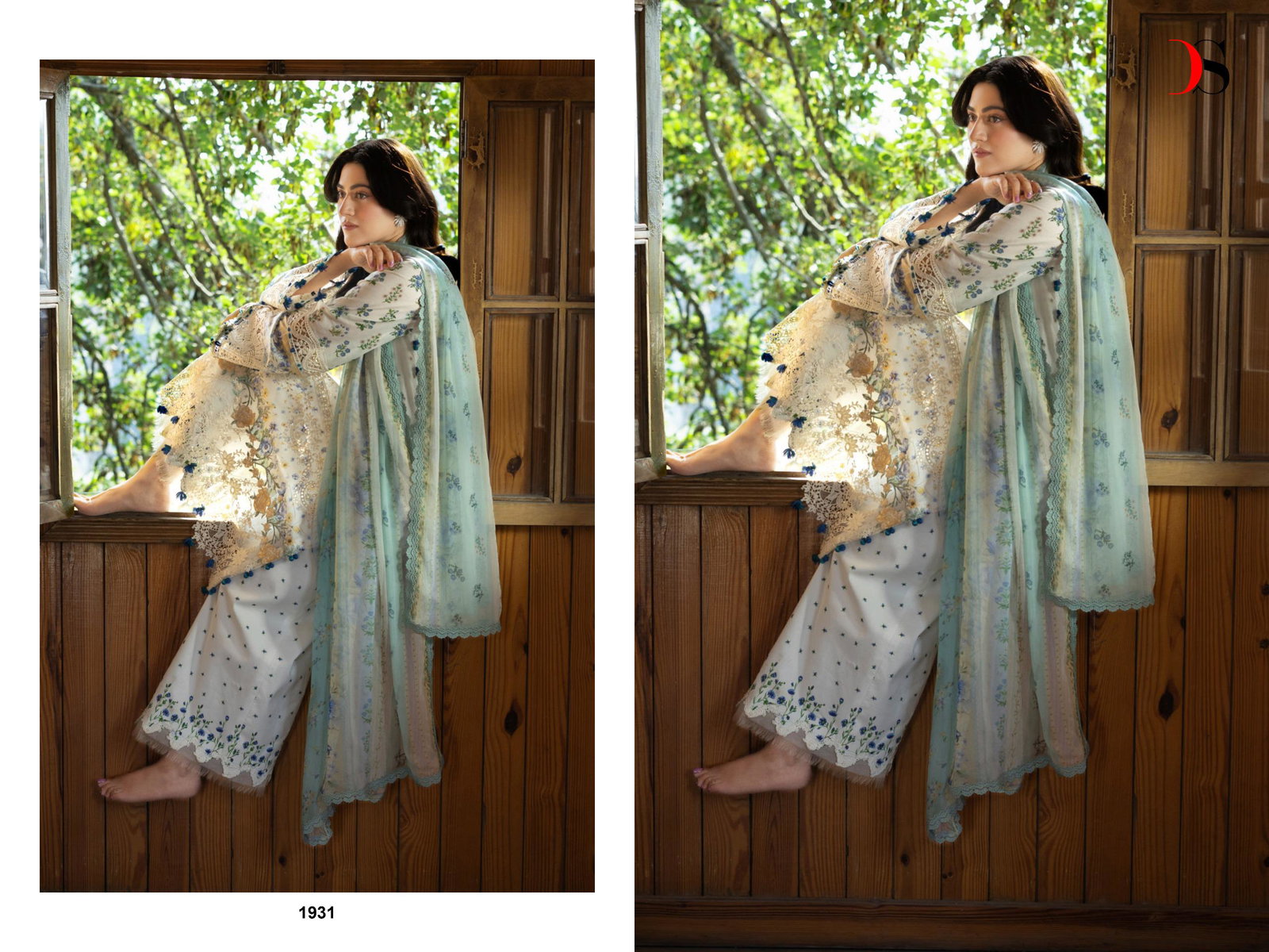 Deepsy Elaf Chikankari Chiffon Dupatta Self Embroidered Salwar Kameez Collection