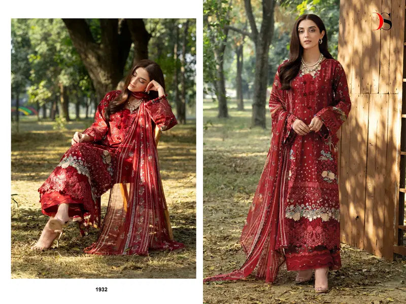 Deepsy Elaf Chikankari Chiffon Dupatta Self Embroidered Salwar Kameez Collection