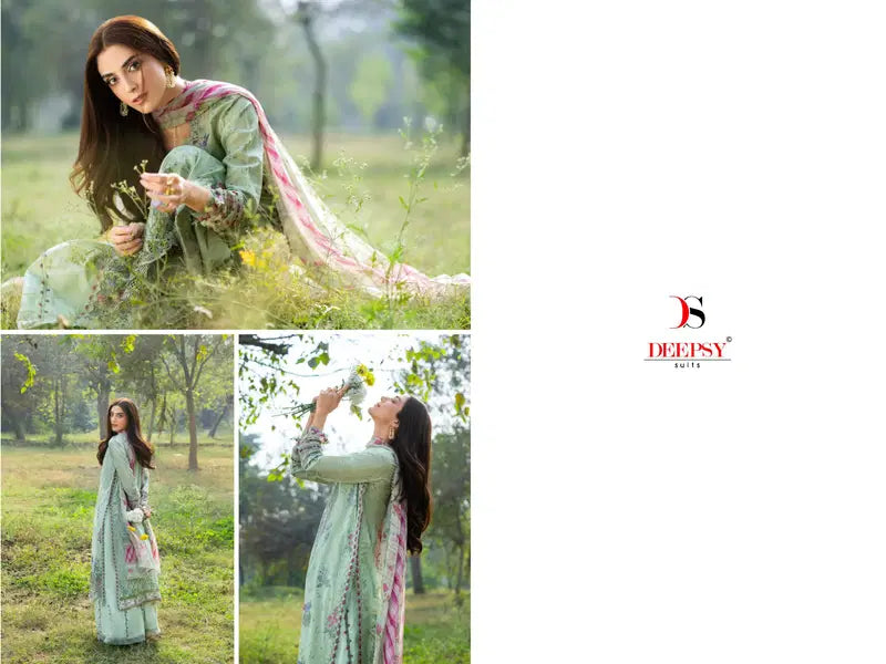 Deepsy Elaf Chikankari Chiffon Dupatta Self Embroidered Salwar Kameez Collection