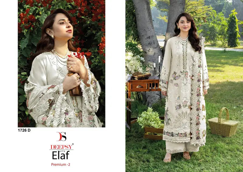 Deepsy Elaf Premium Luxury Vol 2 Lawn Cotton Embroidered Salwar Kameez