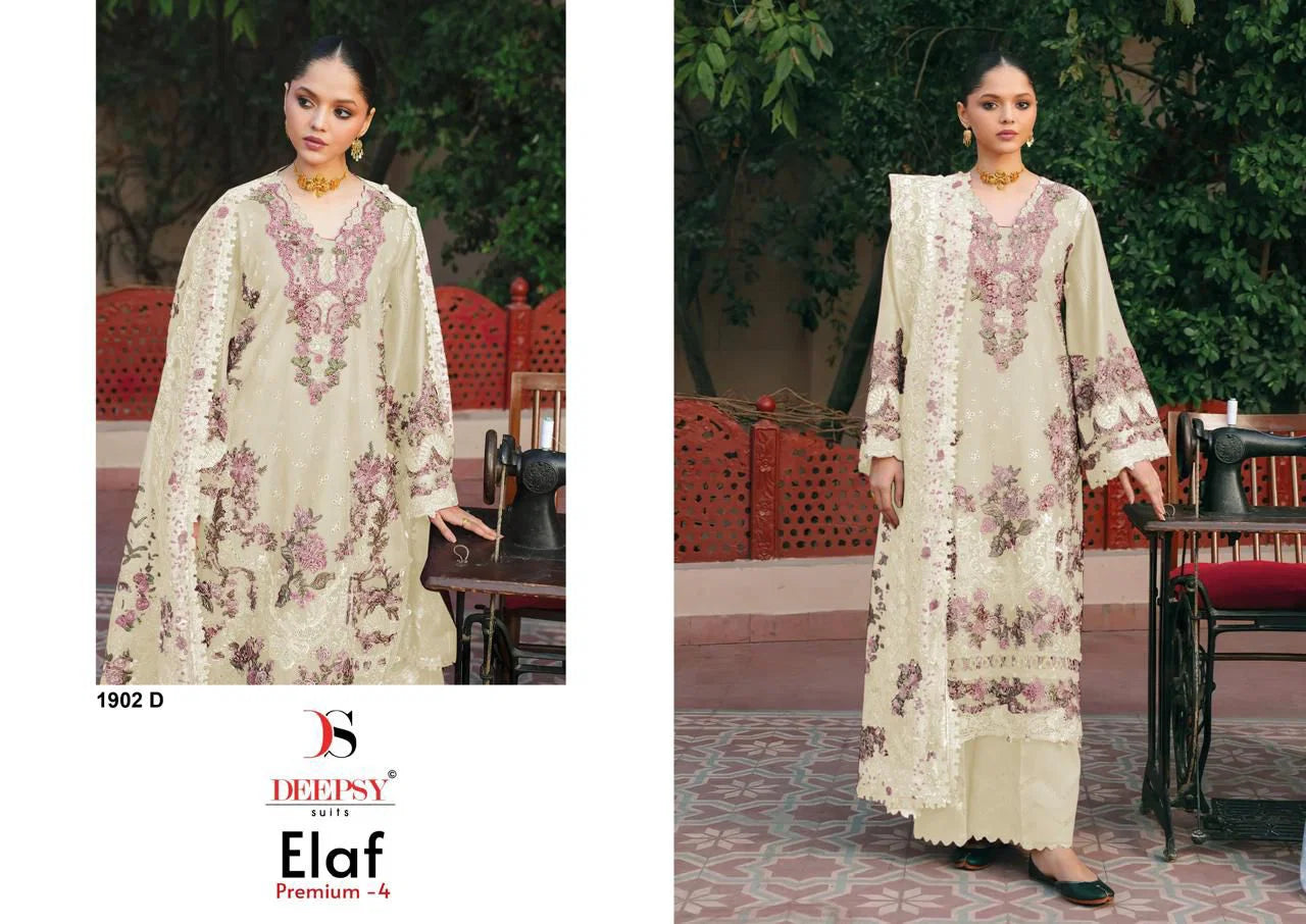 Deepsy Elaf Premium Luxury Vol 4 Lawn Cotton With Embroidered Salwar Kameez