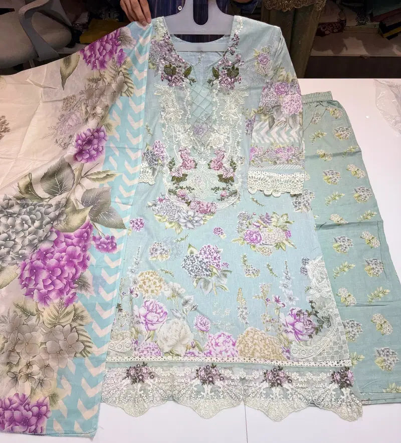 Deepsy Elaf Premium Signature Vol 2 Chiffon Dupatta Readymade Cotton Salwar Kameez