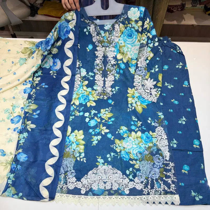 Deepsy Elaf Premium Signature Vol 2 Chiffon Dupatta Readymade Cotton Salwar Kameez