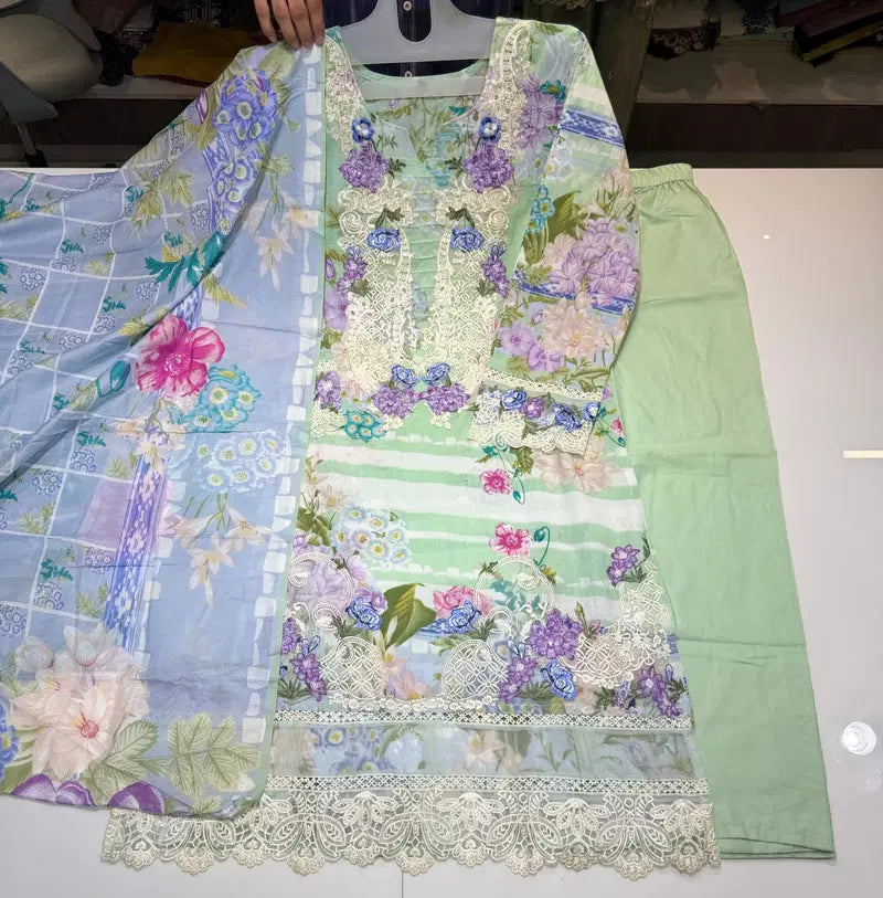 Deepsy Elaf Premium Signature Vol 2 Chiffon Dupatta Readymade Cotton Salwar Kameez