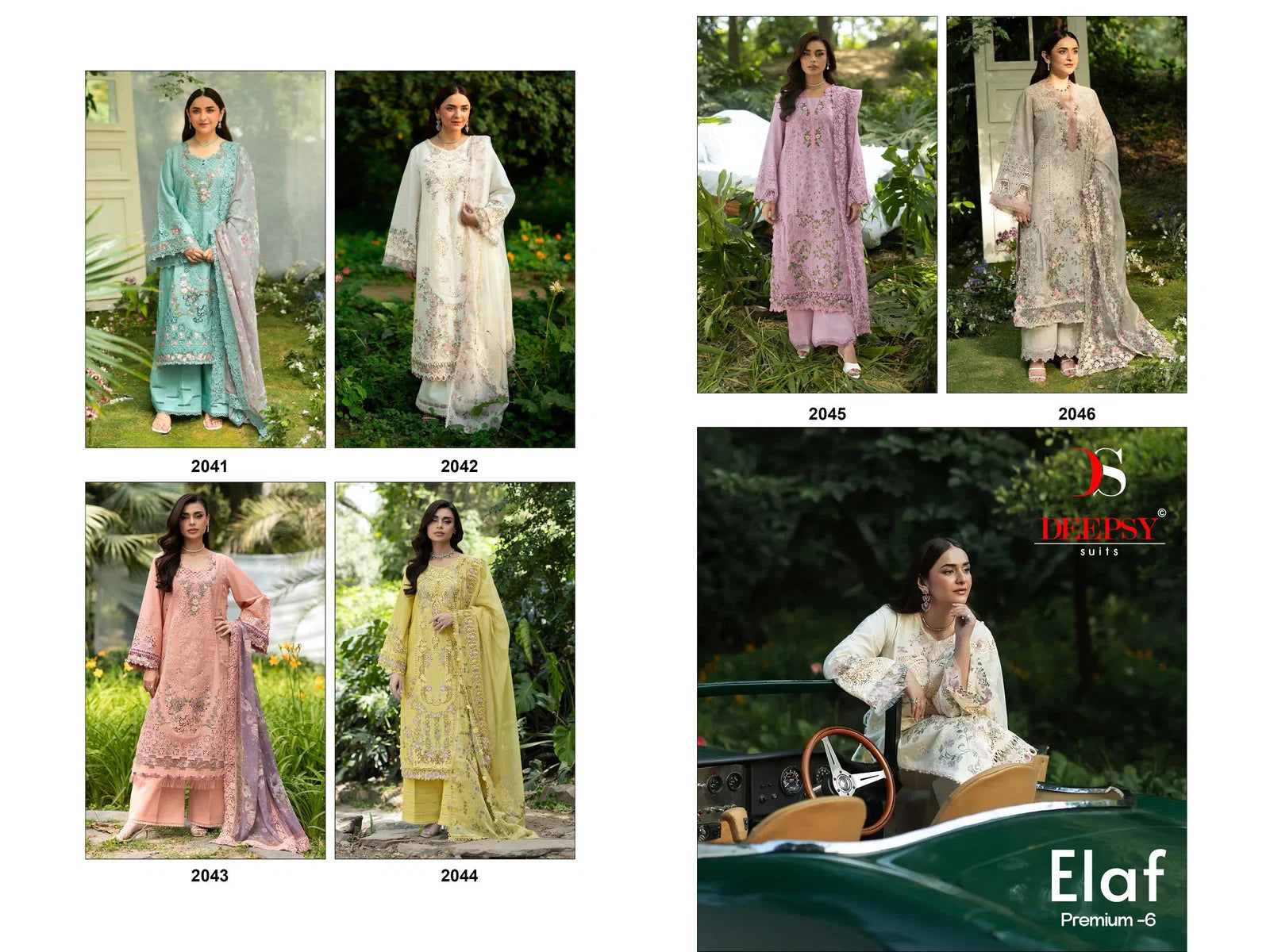 Deepsy Elaf Premium Vol 6 Lawn Cotton Embroidered Salwar Kameez