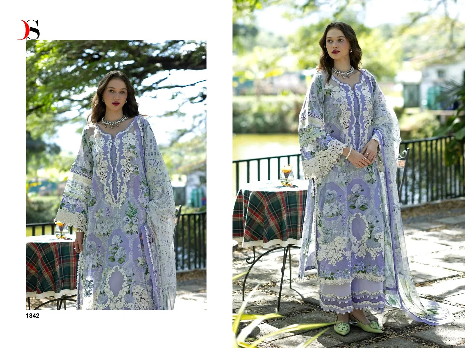 Deepsy Elaf Signature Chiffon Dupatta Cotton Embroidered Salwar Kameez