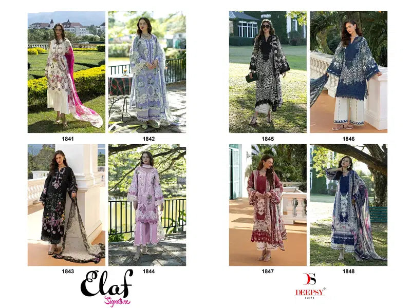 Deepsy Elaf Signature Chiffon Dupatta Cotton Embroidered Salwar Kameez