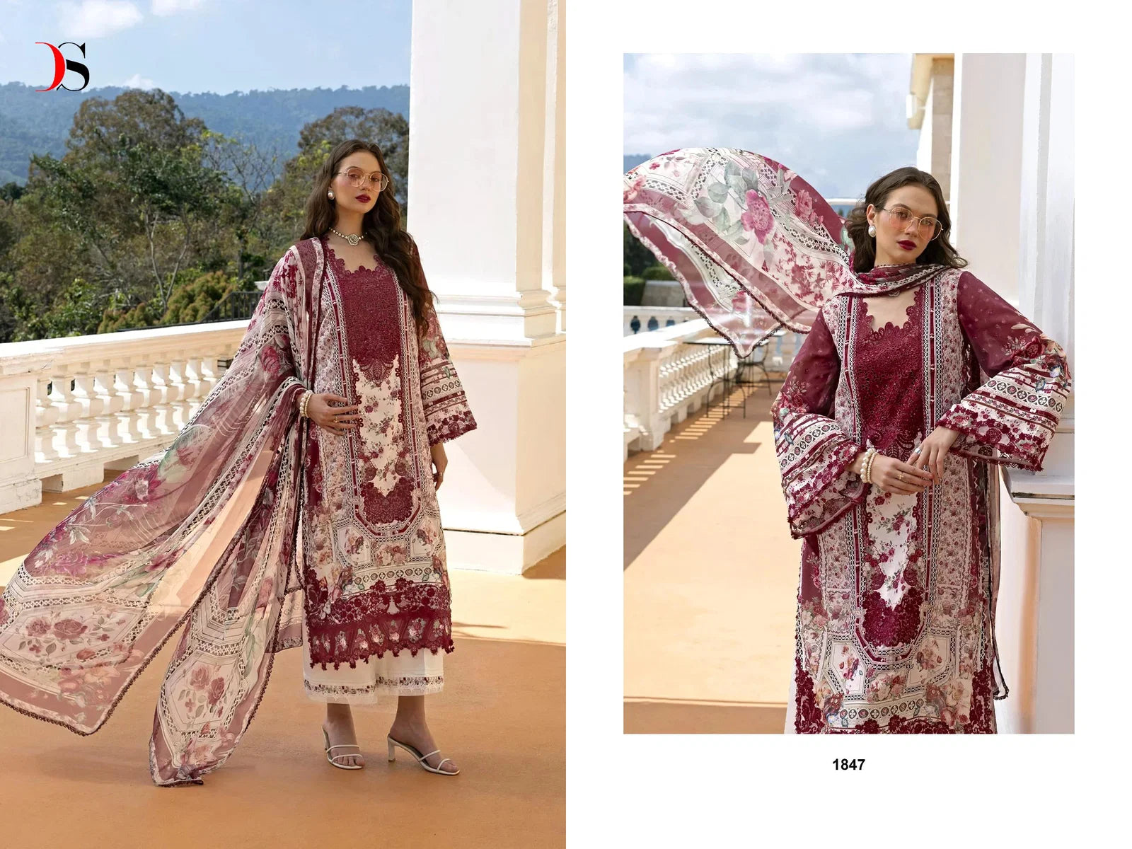 Deepsy Elaf Signature Chiffon Dupatta Cotton Embroidered Salwar Kameez
