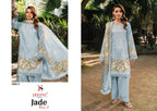 Deepsy Jade 1922 A To D Chiffon Dupatta Cotton Patch Embroidered Salwar Kameez