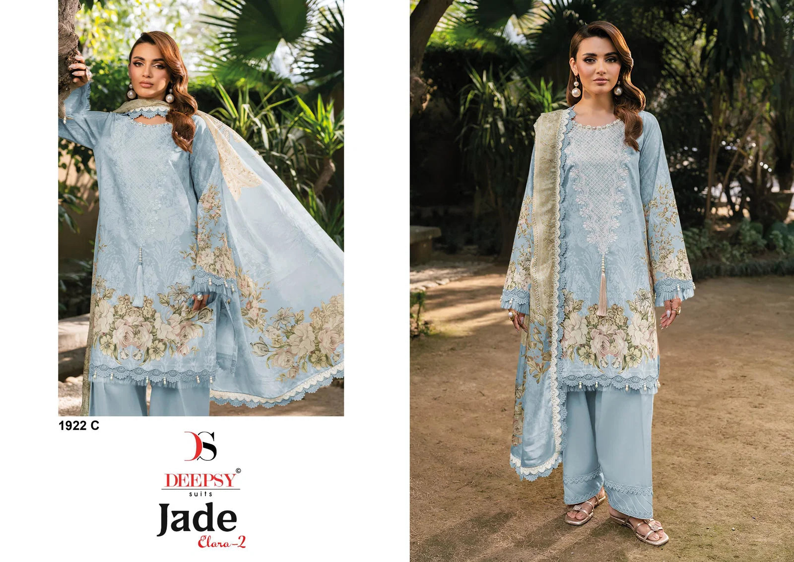 Deepsy Jade 1922 A To D Cotton Dupatta Cotton Patch Embroidered Salwar Kameez