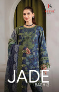 Deepsy Jade Bagh Vol 2 Chiffon Dupatta Cotton Embroidered Salwar Kameez