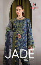 Deepsy Jade Bagh Vol 2 Chiffon Dupatta Cotton Embroidered Salwar Kameez