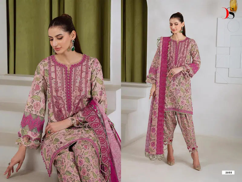Deepsy Jade Bagh Vol 2 Chiffon Dupatta Cotton Embroidered Salwar Kameez
