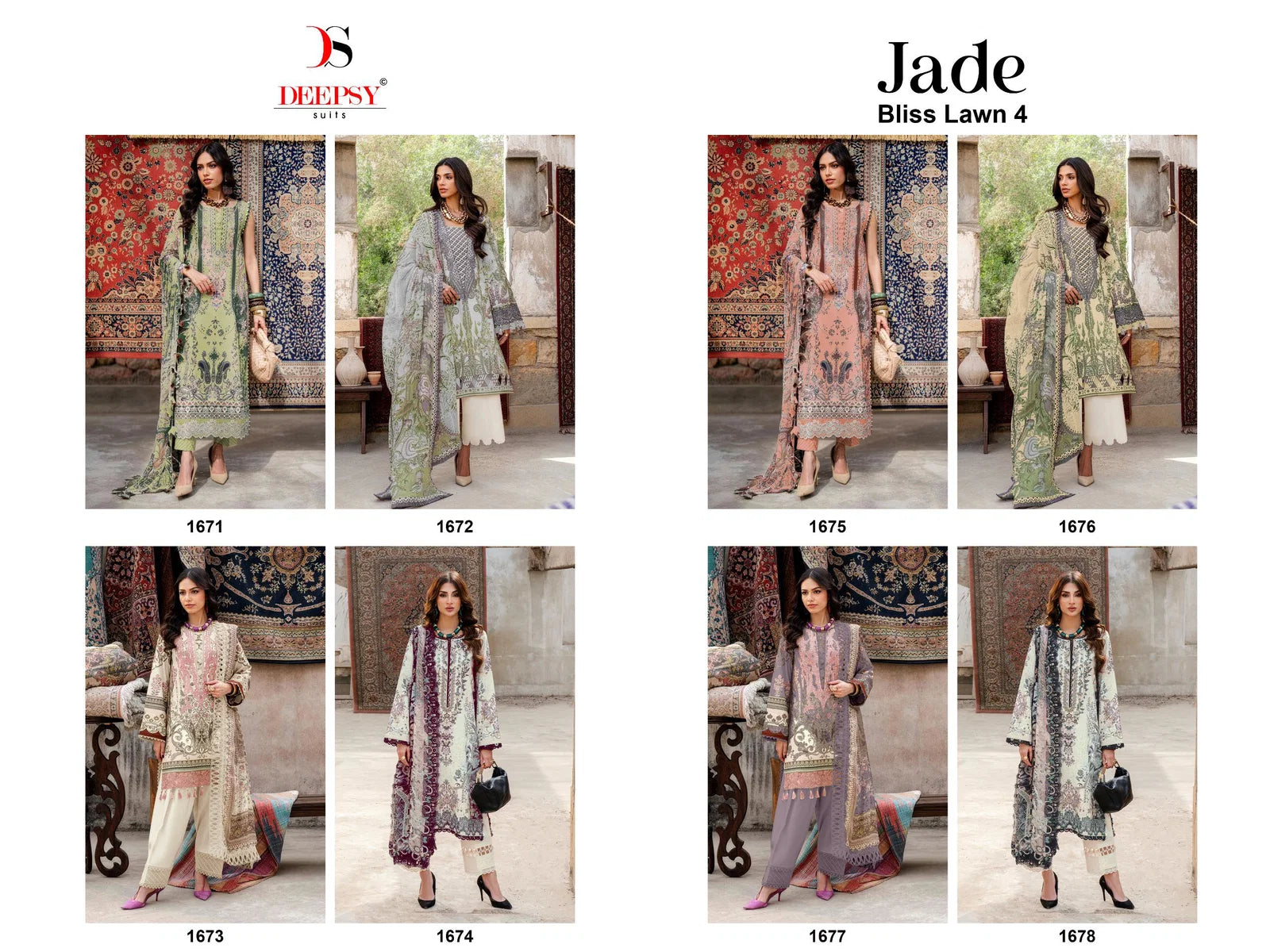 Deepsy Jade Bliss Lawn 25 Vol 4 Cotton Dupatta Cotton Pakistani Suits