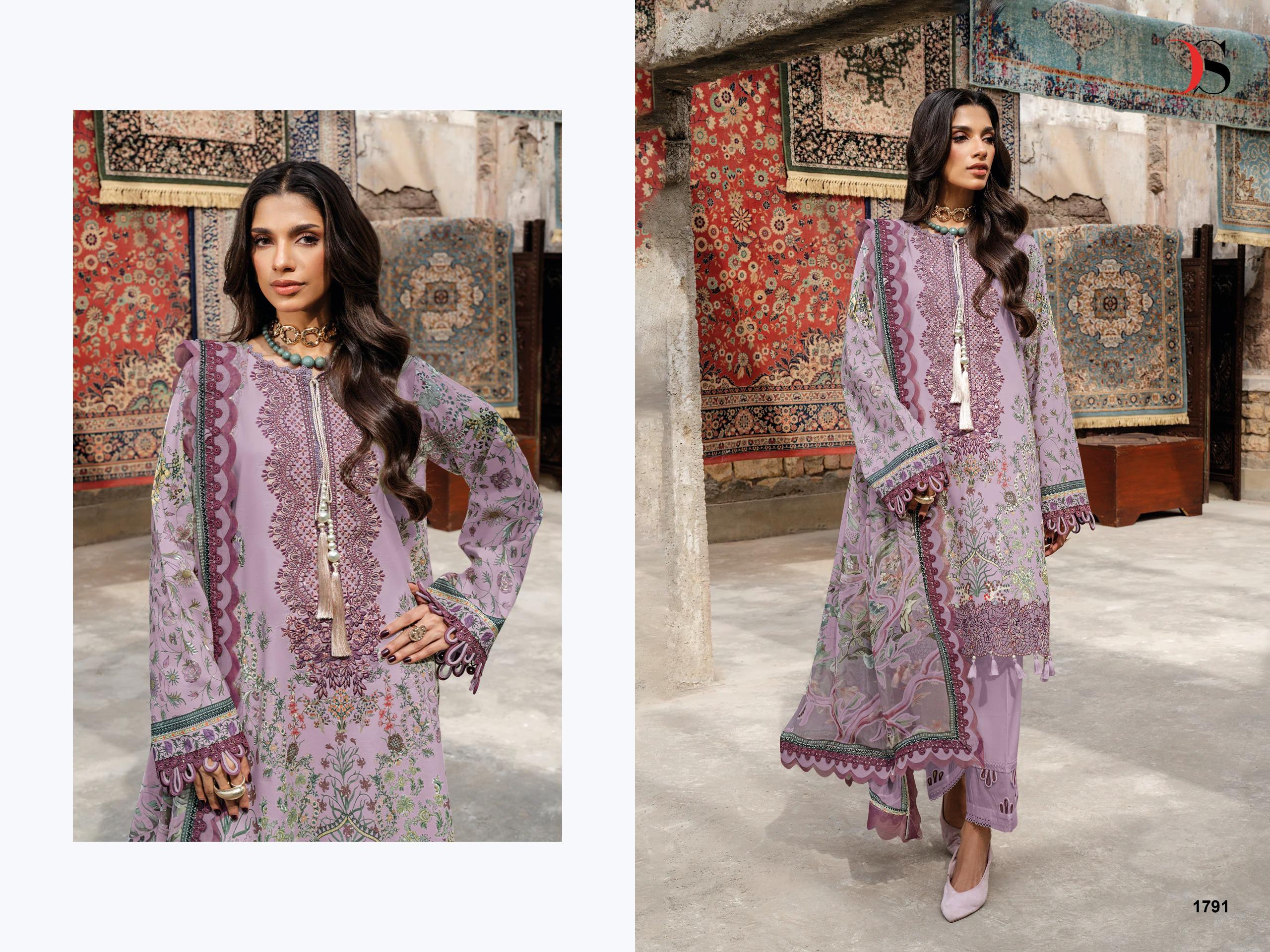 Deepsy jade Bliss Lawn Vol 5 Cotton Dupatta Cotton Patch Embroidered Salwar Kameez