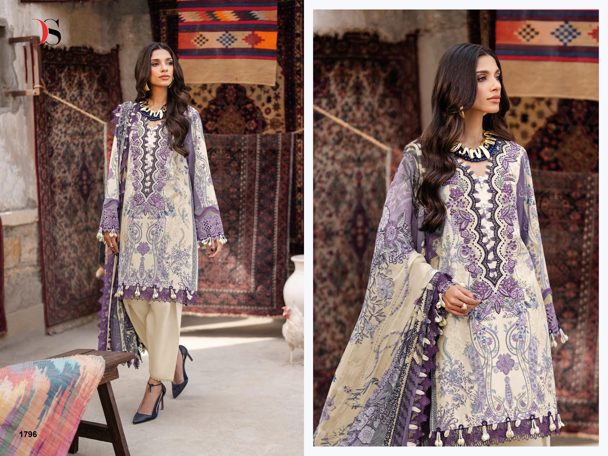Deepsy jade Bliss Lawn Vol 5 Cotton Dupatta Cotton Patch Embroidered Salwar Kameez