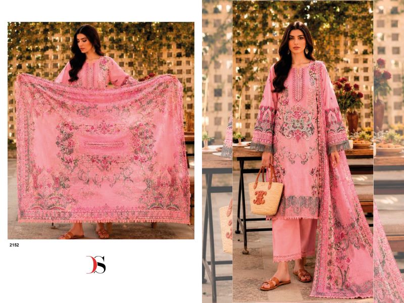 Deepsy Jade Bliss Lawn Vol 6 Chiffon Dupatta Cotton Patch Embroidered Salwar Kameez