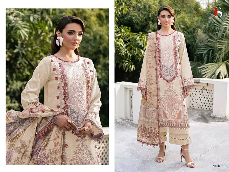 Deepsy Jade Elara Vol 2 Chiffon Dupatta Cotton Embroidered Salwar Kameez