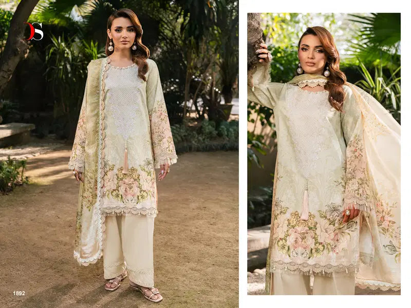 Deepsy Jade Elara Vol 2 Chiffon Dupatta Cotton Embroidered Salwar Kameez
