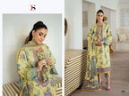 Deepsy Jade Flora Premium Chiffon Dupatta Self Embroidered Salwar Kameez