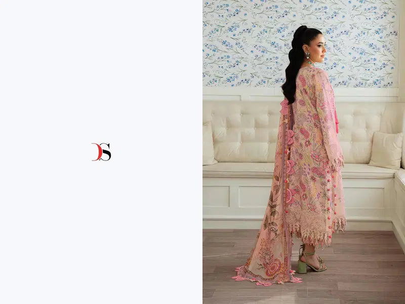 Deepsy Jade Flora Premium Chiffon Dupatta Self Embroidered Salwar Kameez