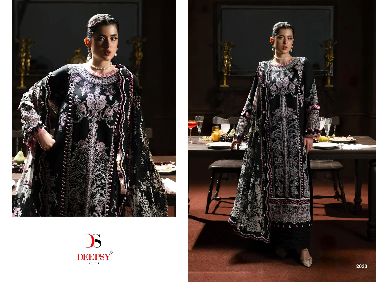 Deepsy Jade Le Premier Chiffon Dupatta Cotton Embroidered Salwar Kameez