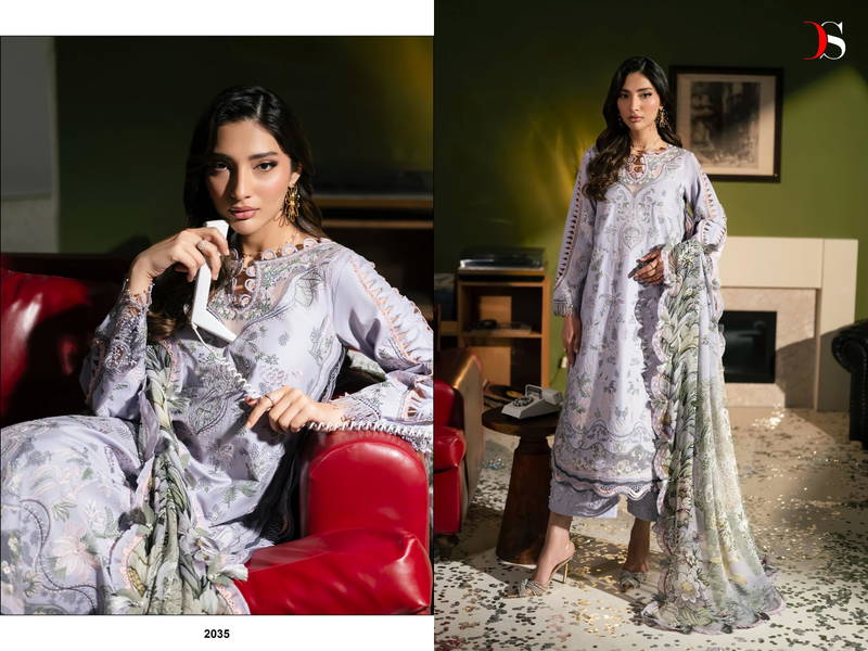 Deepsy Jade Le Premier Cotton Dupatta Cotton Embroidered Salwar Kameez