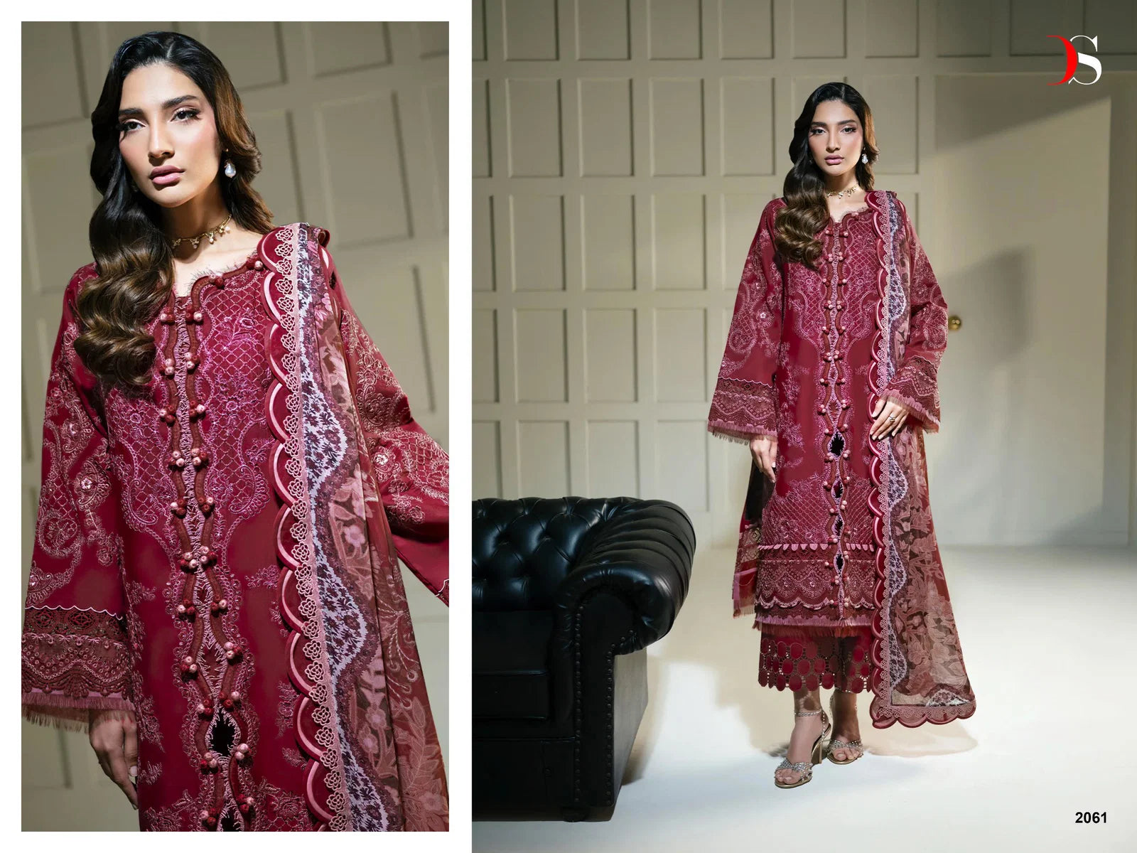 Deepsy Jade Le Premier Vol 2 Cotton Dupatta Cotton Self Embroidered Salwar Kameez