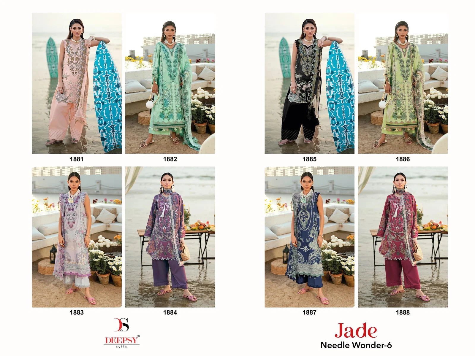 Deepsy Jade Needle Wonder Vol 6 Cotton Dupatta Cotton Embroidered