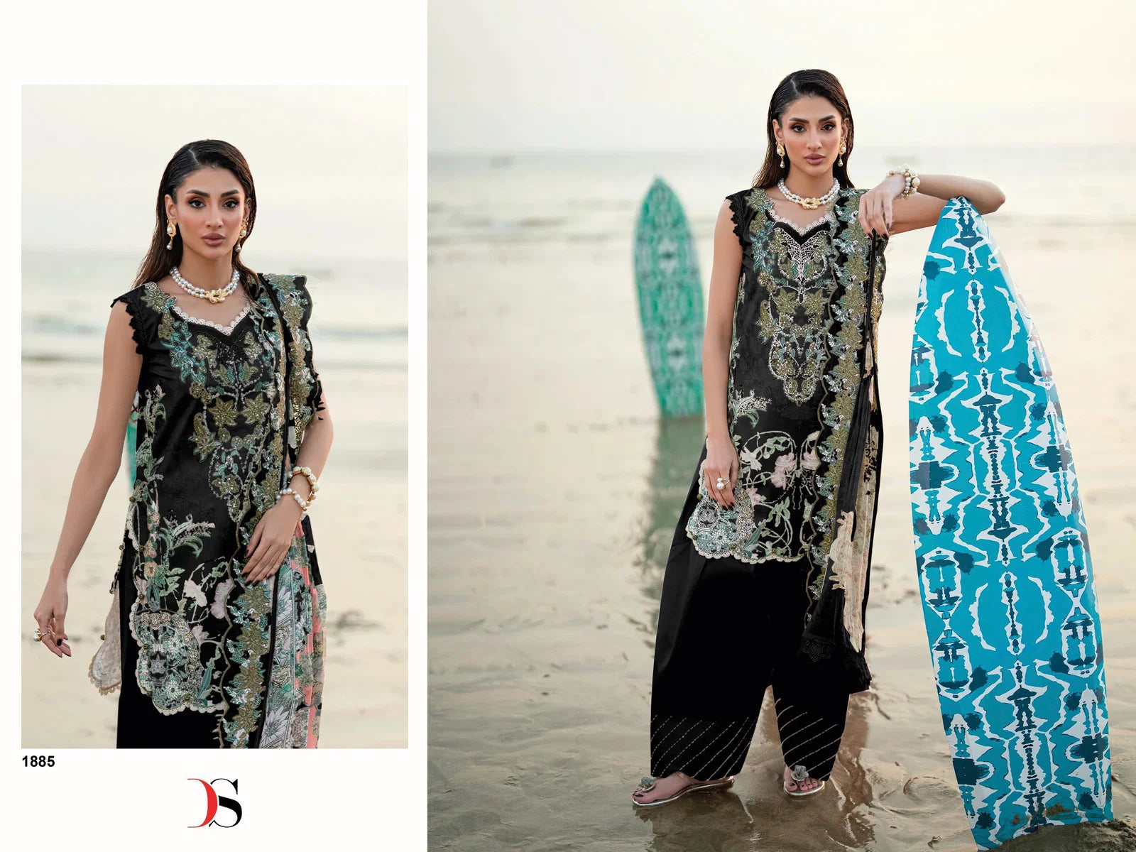 Deepsy Jade Needle Wonder Vol 6 Cotton Dupatta Cotton Embroidered