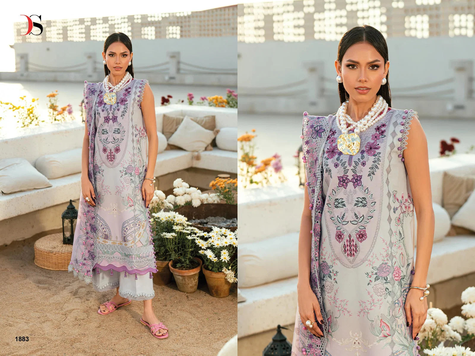 Deepsy Jade Needle Wonder Vol 6 Cotton Dupatta Cotton Embroidered