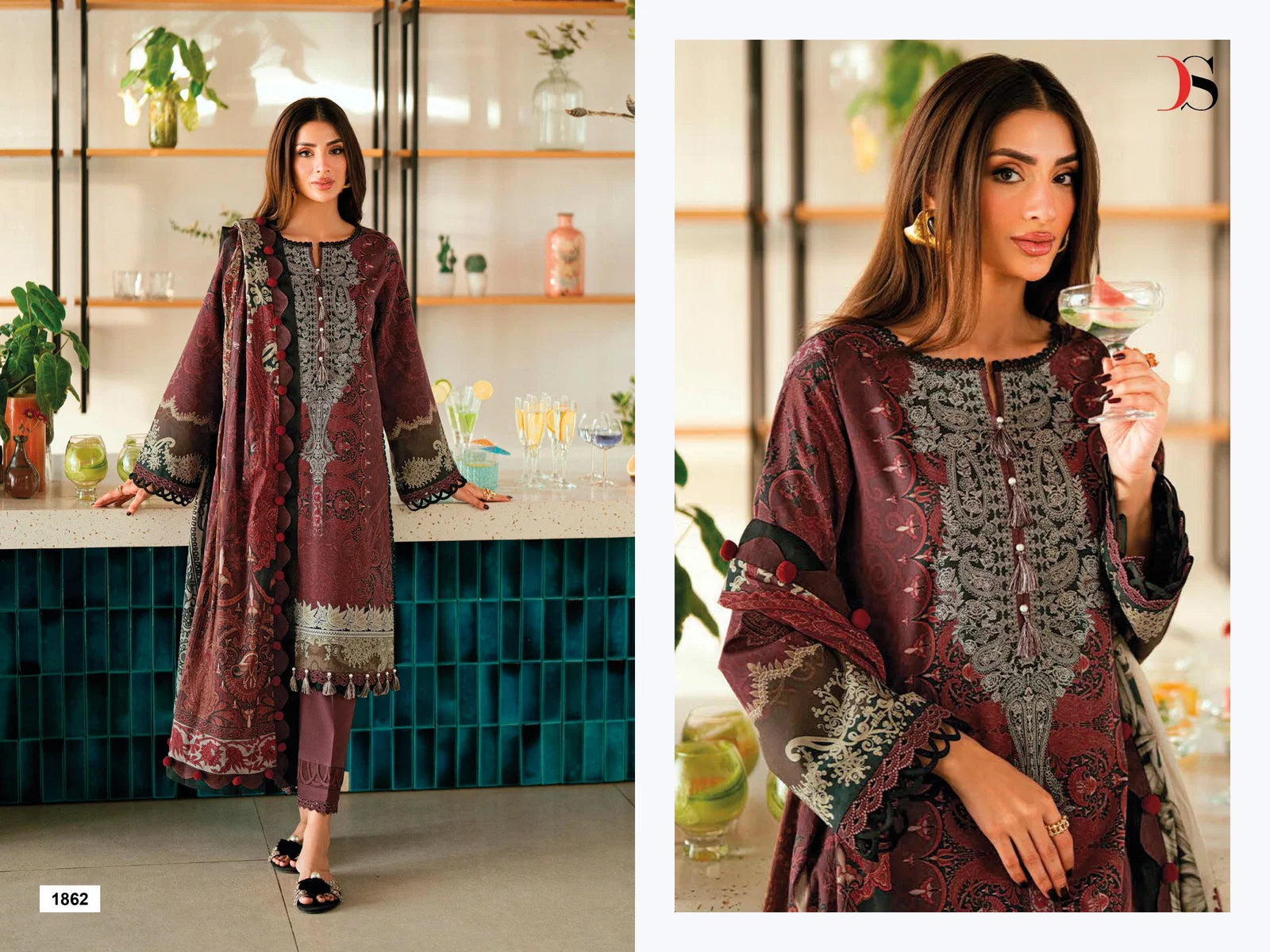 Deepsy Jade Urban Lawn Vol 9 Cotton Dupatta Cotton Pakistani Salwar Kameez