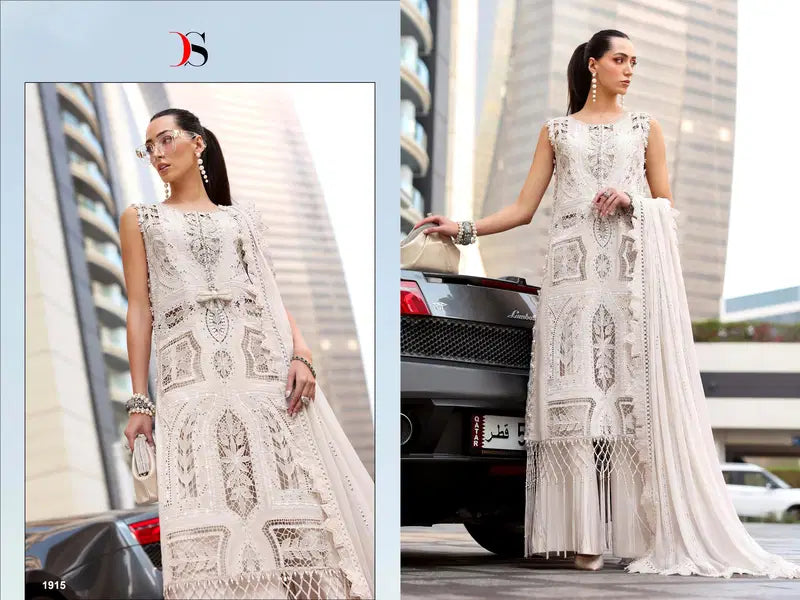 Deepsy Maria B 1911 To 1916 Chiffon Dupatta Cotton Salwar Kameez