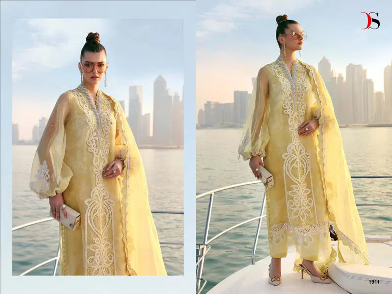 Deepsy Maria B 1911 To 1916 Chiffon Dupatta Cotton Salwar Kameez
