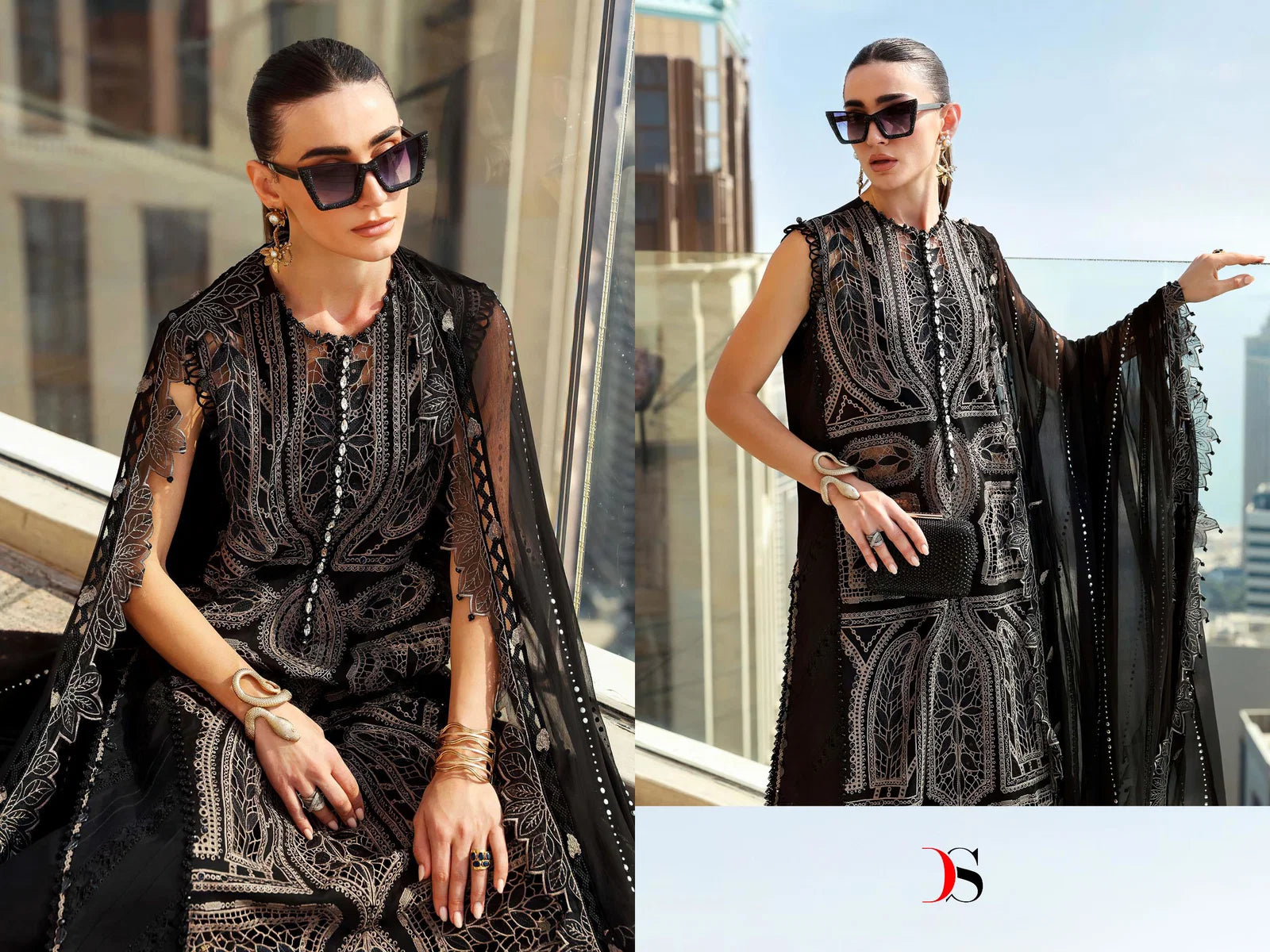 Deepsy Maria B 1911 To 1916 Chiffon Dupatta Cotton Salwar Kameez