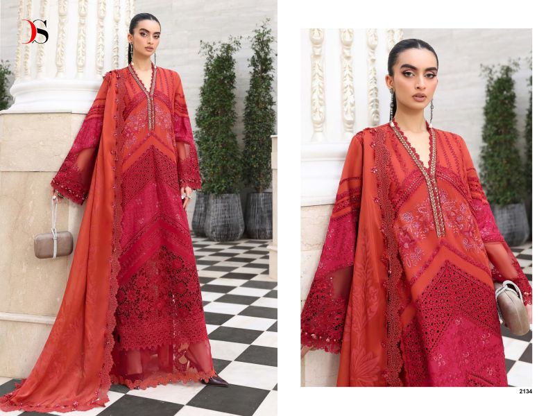 Deepsy Maria B 2131 To 2136 Cotton Dupatta Cotton Embroidered Salwar Kameez