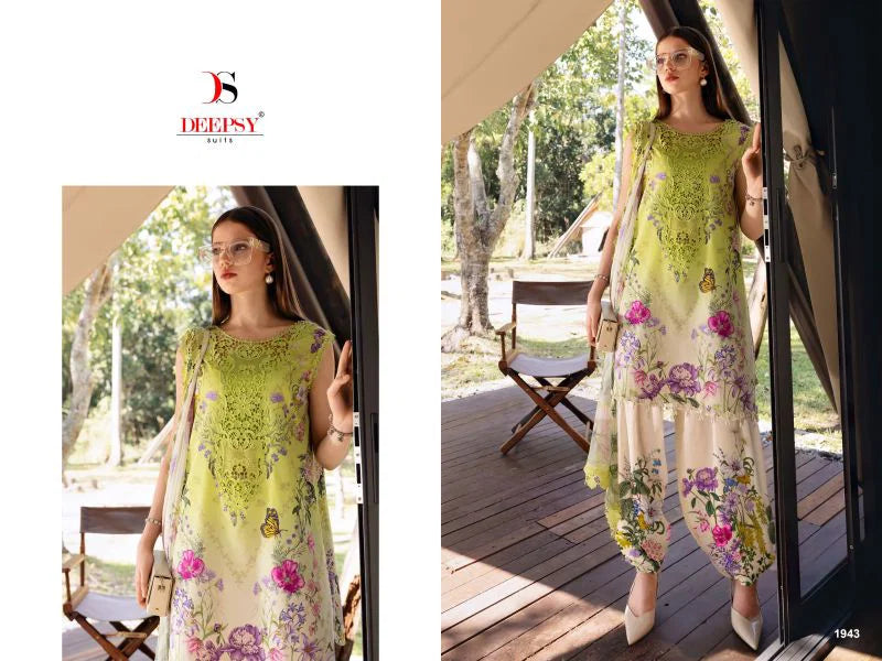 Deepsy Maria B M Print Vol 6 Nx Cotton Dupatta Cotton Embroidery Salwar Kameez