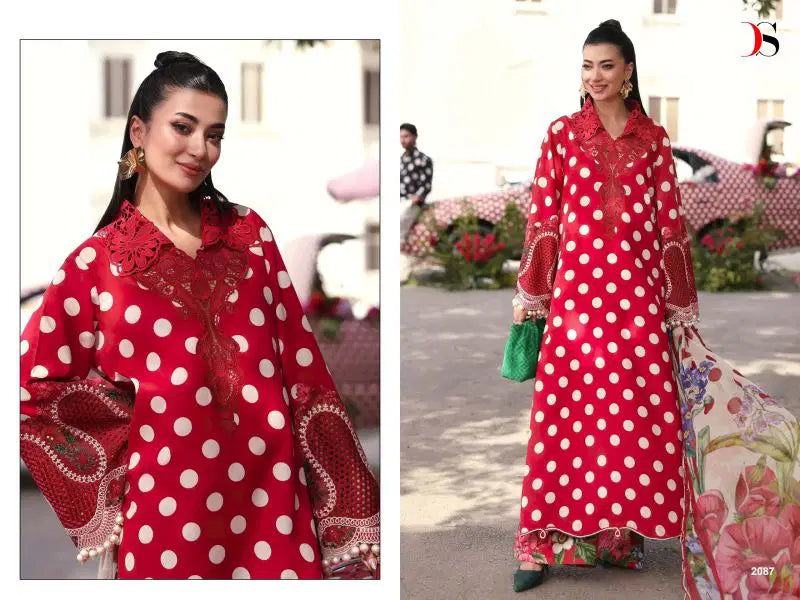 Deepsy Maria B M Print Vol 7 Cotton Dupatta Readymade Cotton Embroidered Salwar Kameez