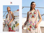 Deepsy Maria B Premium Embroidered Vol 3 Chiffon Dupatta Cotton With Self Embroidered Salwar Kameez