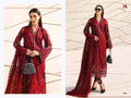Deepsy Maria B Premium Embroidered Vol 3 Chiffon Dupatta Cotton With Self Embroidered Salwar Kameez