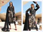 Deepsy Maria B Premium Embroidered Vol 3 Chiffon Dupatta Cotton With Self Embroidered Salwar Kameez