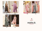 Deepsy Maria B Premium Embroidered Vol 4 Chiffon Dupatta Cotton With Self Embroidered Salwar Kameez