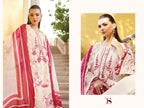 Deepsy Maria B Premium Embroidered Vol 4 Chiffon Dupatta Cotton With Self Embroidered Salwar Kameez