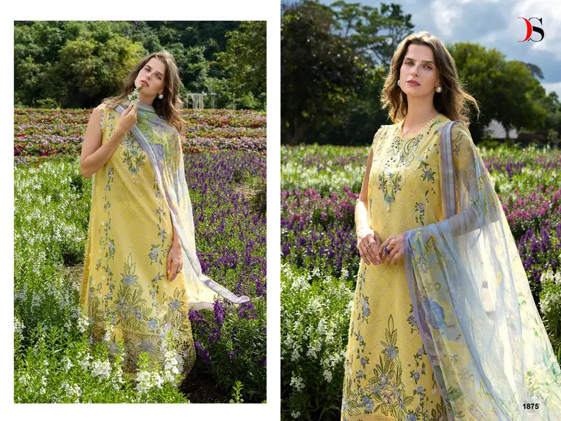 Deepsy Mushq 2 Lawn Cotton Dupatta Cotton Embroidered Salwar Kameez Collection