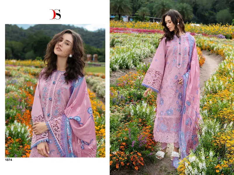 Deepsy Mushq 2 Lawn Cotton Dupatta Cotton Embroidered Salwar Kameez Collection