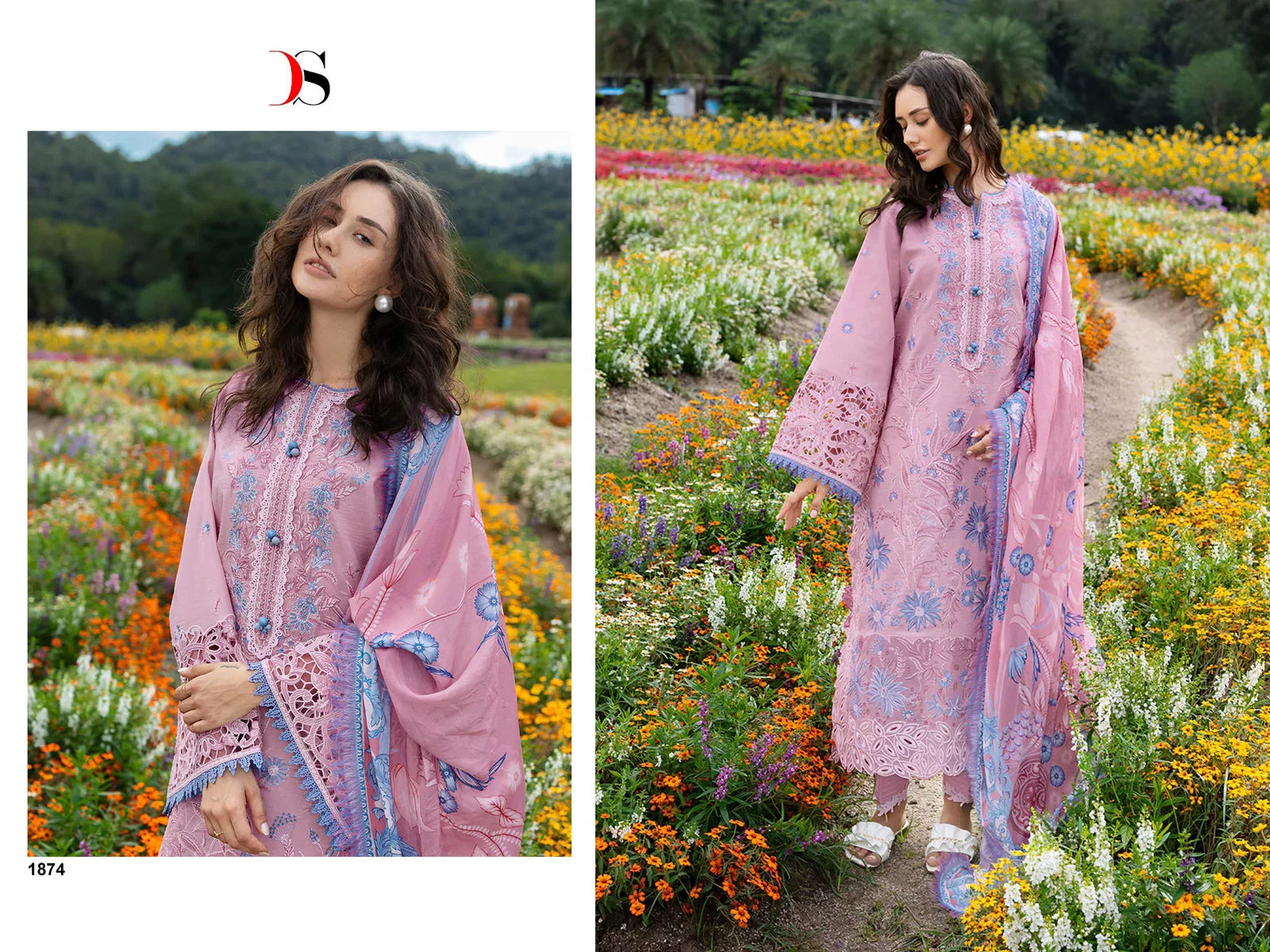 Deepsy Mushq 2 Lawn Cotton Dupatta Cotton Embroidered Salwar Kameez Collection