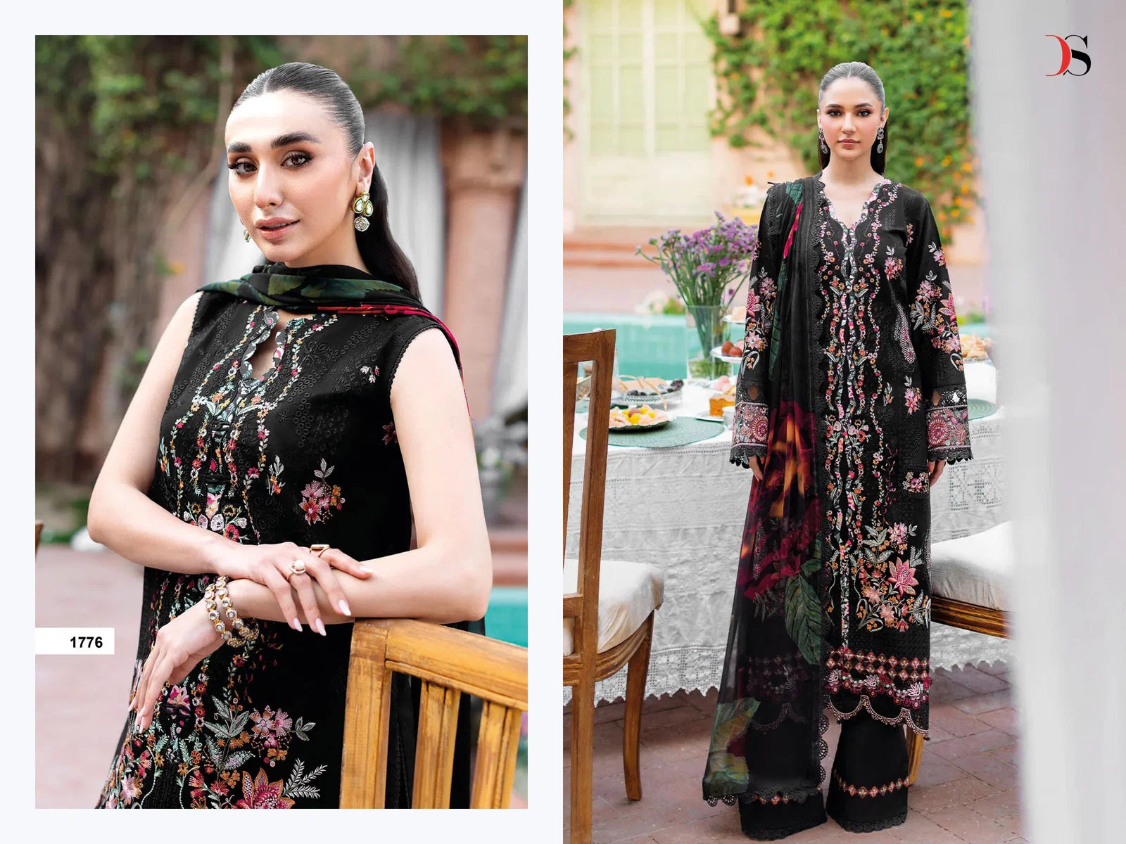 Deepsy Ramsha 1771 To 1776 Chiffon Dupatta Cotton Sakwar Kameez