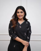 Dhruvi 451 Cotton Embroidery Kurti With Bottom Collection